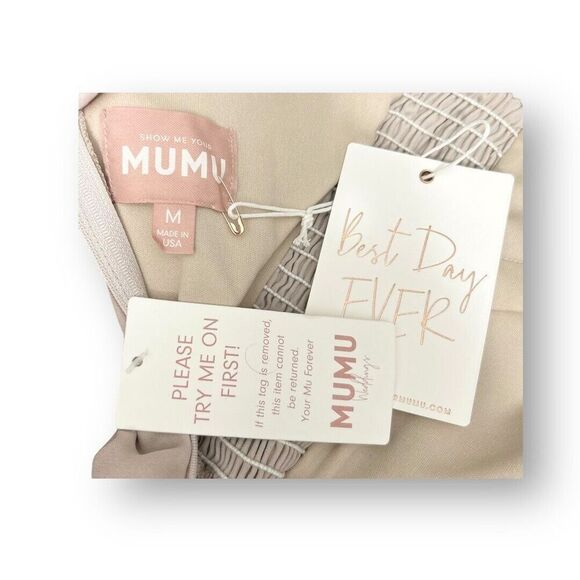 Show Me Your MuMu M Shannon One Shoulder Dress Show Me the Ring Slit Gown Formal - Picture 2 of 9